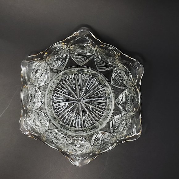 Antique Glass Bowl Peacock Feather Style - Picture 8 of 11